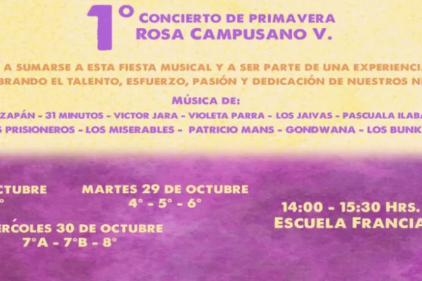 1° Concierto de primavera Rosa Campusano V.